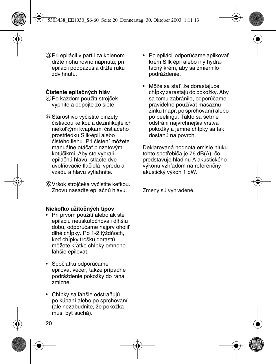 Braun EE1030 Silk-épil SuperSoft User Manual | Page 19 / 57