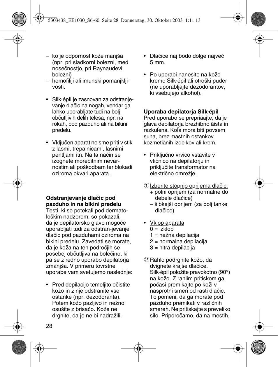 Braun EE1030 Silk-épil SuperSoft User Manual | Page 27 / 57