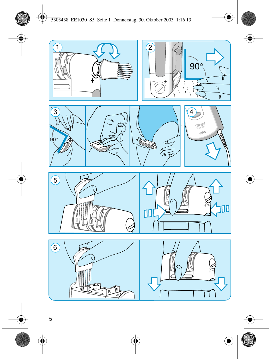 Braun EE1030 Silk-épil SuperSoft User Manual | Page 4 / 57