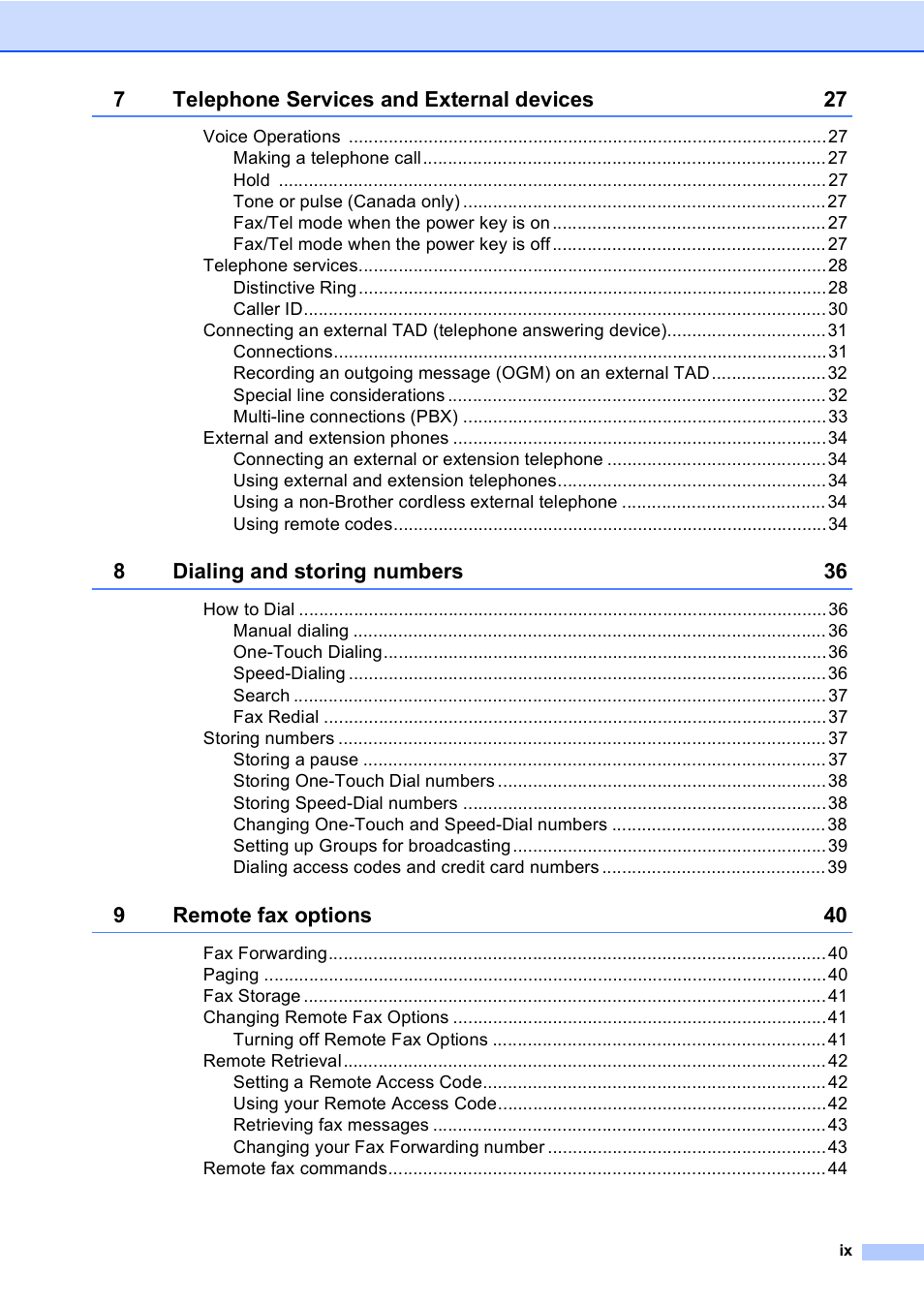 Brother Fax 1360 User Manual | Page 11 / 118