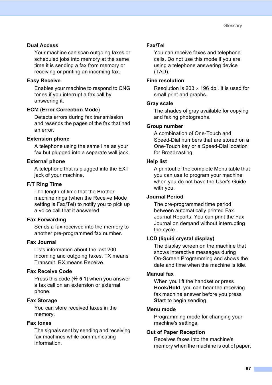 Brother Fax 1360 User Manual | Page 111 / 118