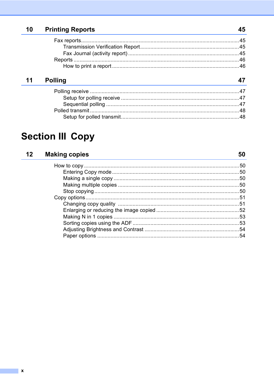 Brother Fax 1360 User Manual | Page 12 / 118