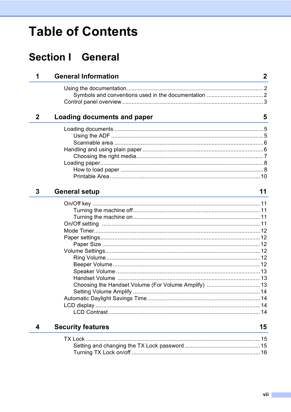 Brother Fax 1360 User Manual | Page 9 / 118