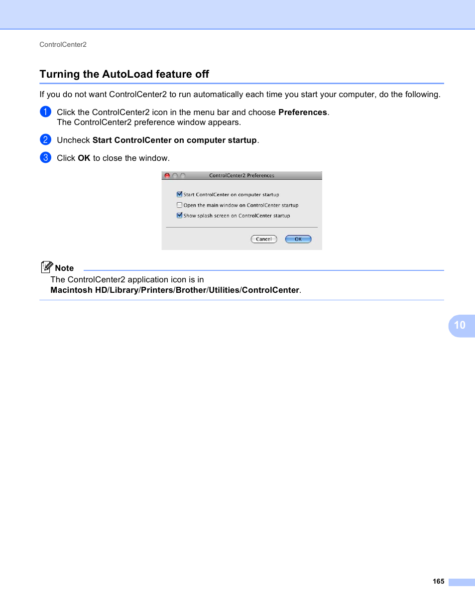 Turning the autoload feature off, 10 turning the autoload feature off | Brother MFC-J825DW User Manual | Page 174 / 248