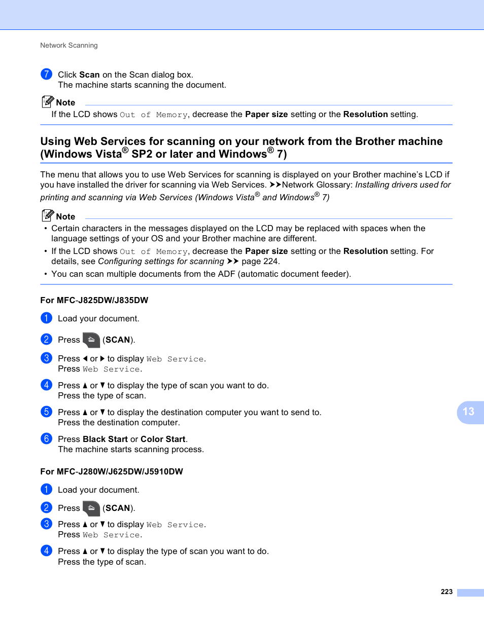 Windows vista, Sp2 or later and windows | Brother MFC-J825DW User Manual | Page 232 / 248