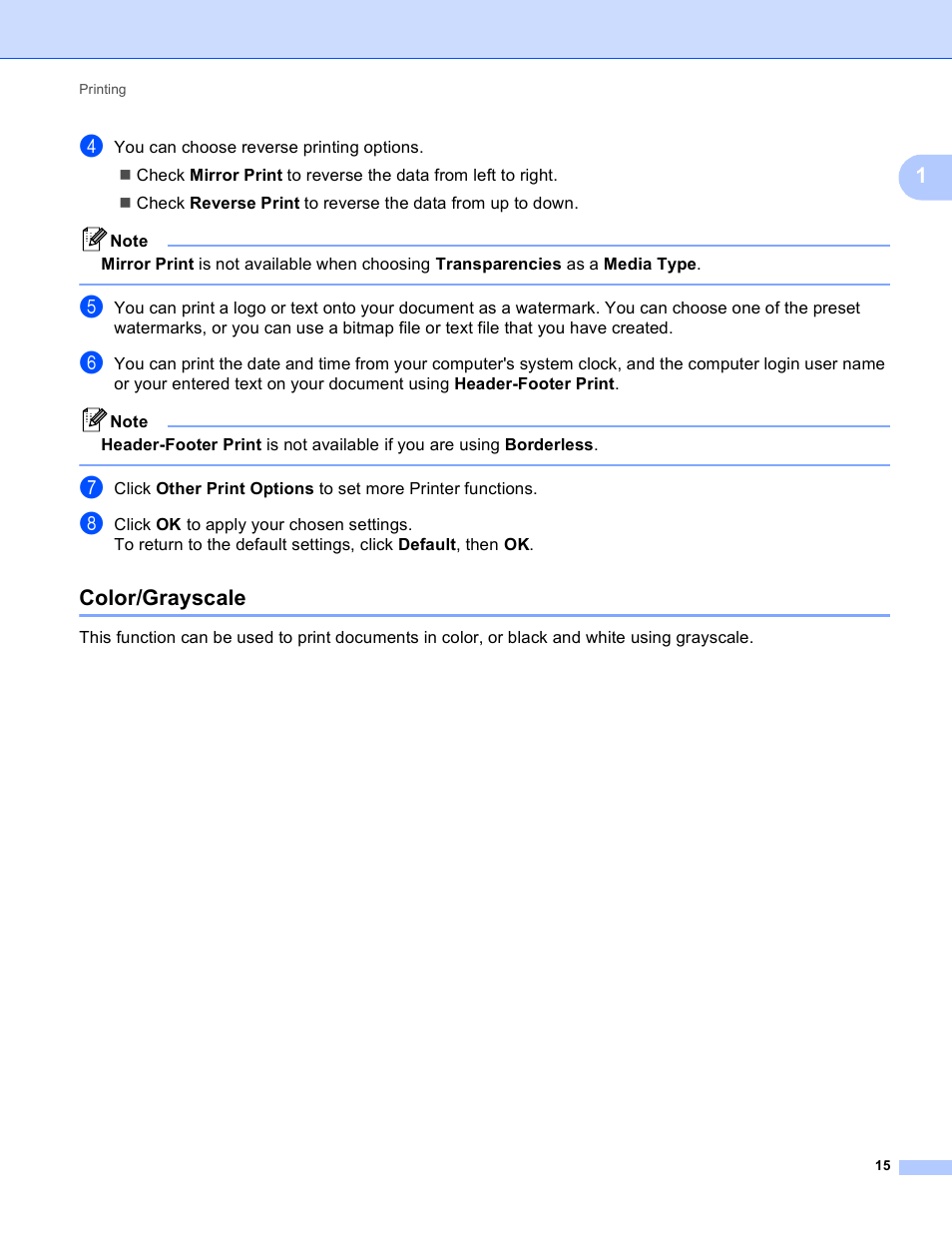 Color/grayscale | Brother MFC-J825DW User Manual | Page 24 / 248