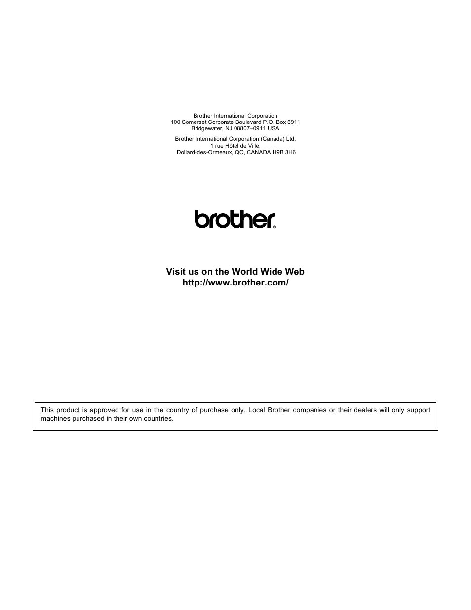 Brother usa | Brother MFC-J825DW User Manual | Page 248 / 248