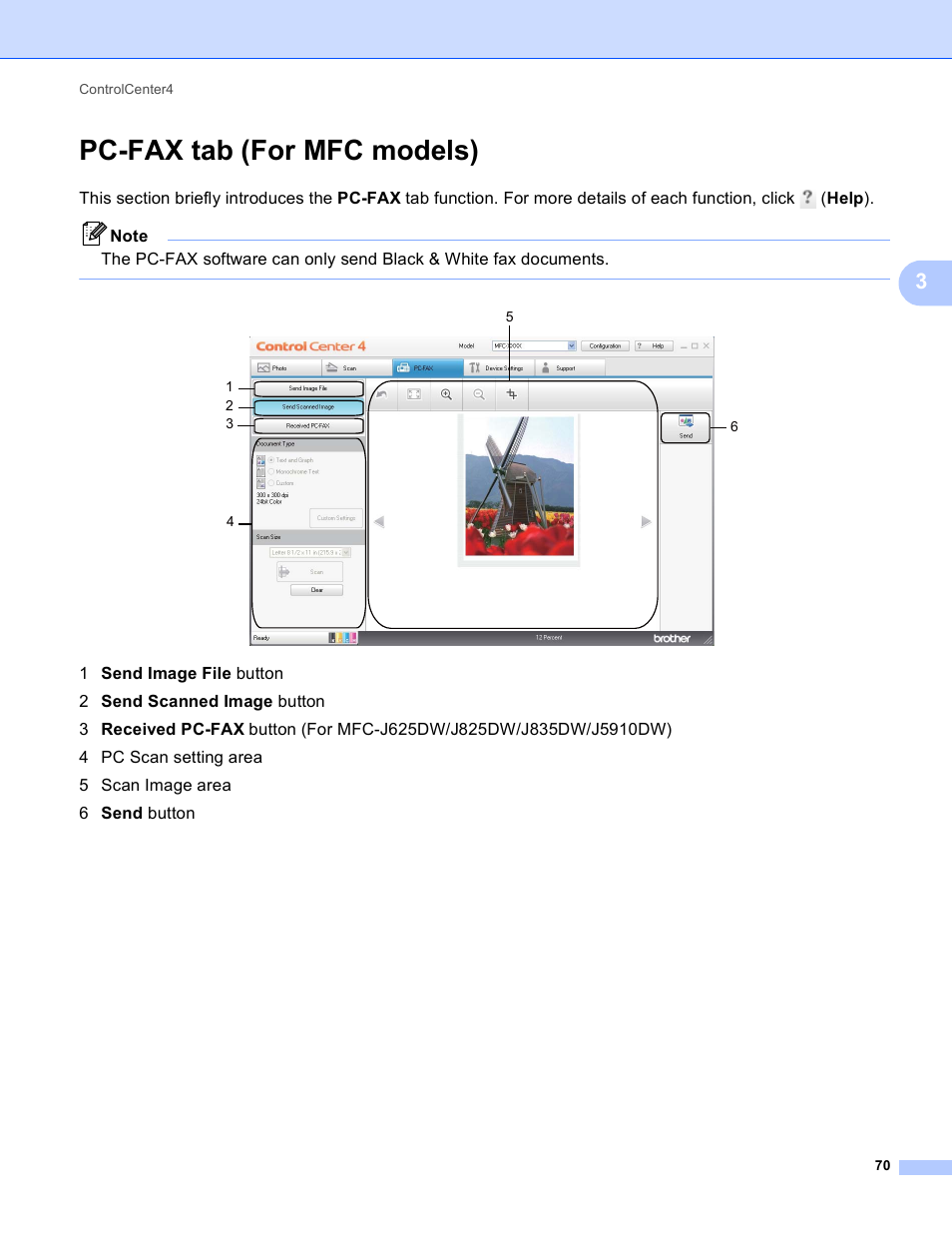 Pc-fax tab (for mfc models) | Brother MFC-J825DW User Manual | Page 79 / 248