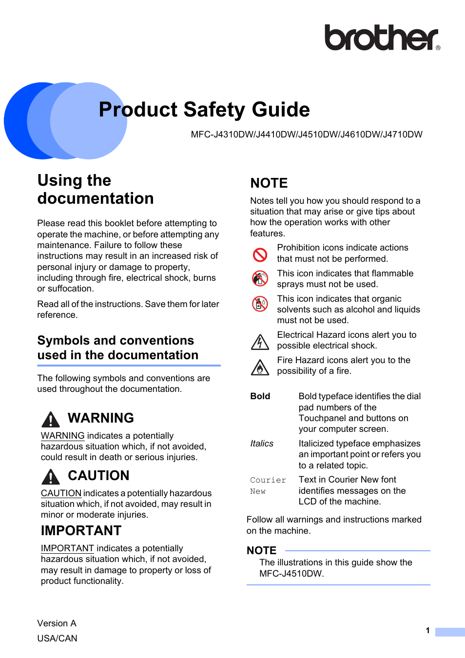 Brother MFC-J4510DW User Manual | 19 pages