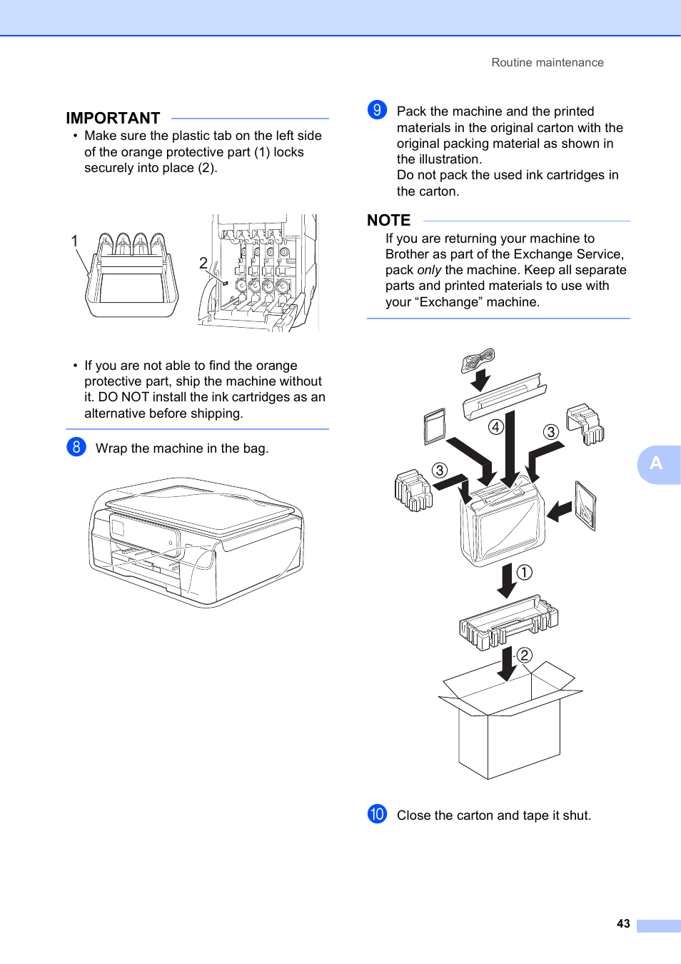 Important | Brother MFC-J285DW User Manual | Page 47 / 54