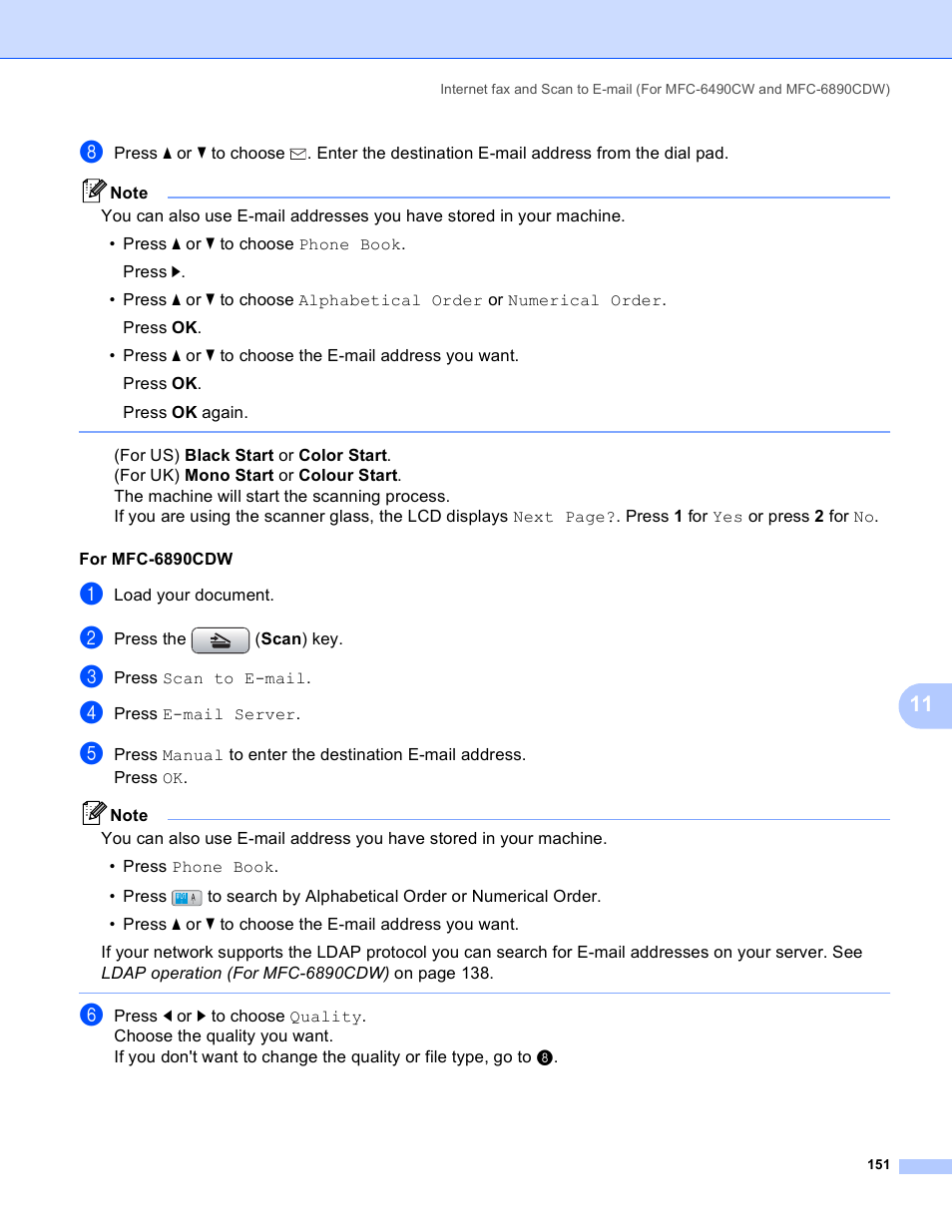 Brother MFC-5890CN User Manual | Page 161 / 199