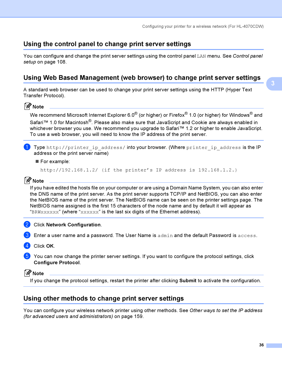Brother HL-4040CDN User Manual | Page 43 / 177