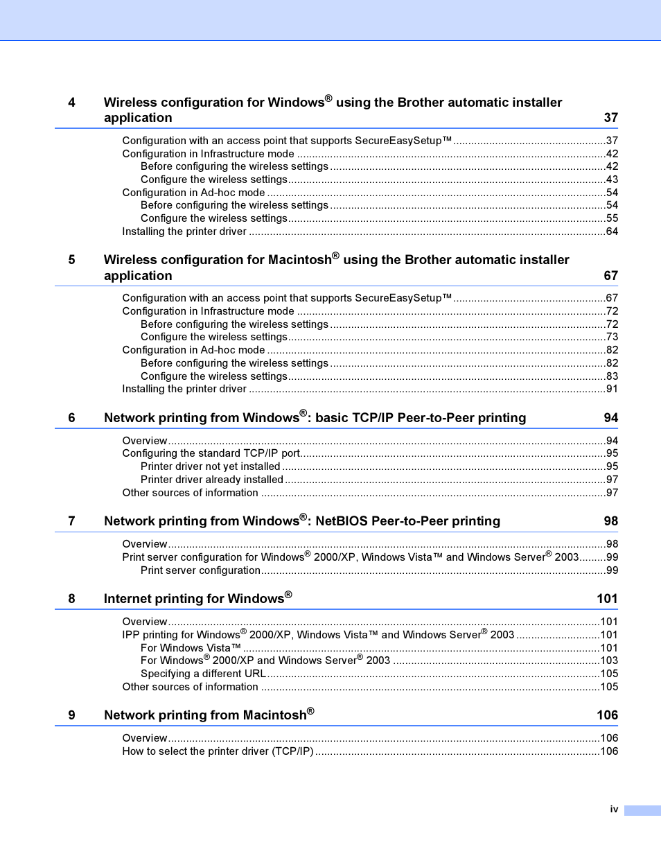 Brother HL-4040CDN User Manual | Page 5 / 177