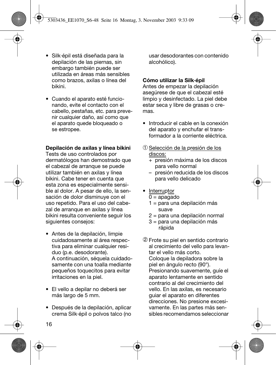 Braun EE1070 Silk-épil SuperSoft User Manual | Page 15 / 43