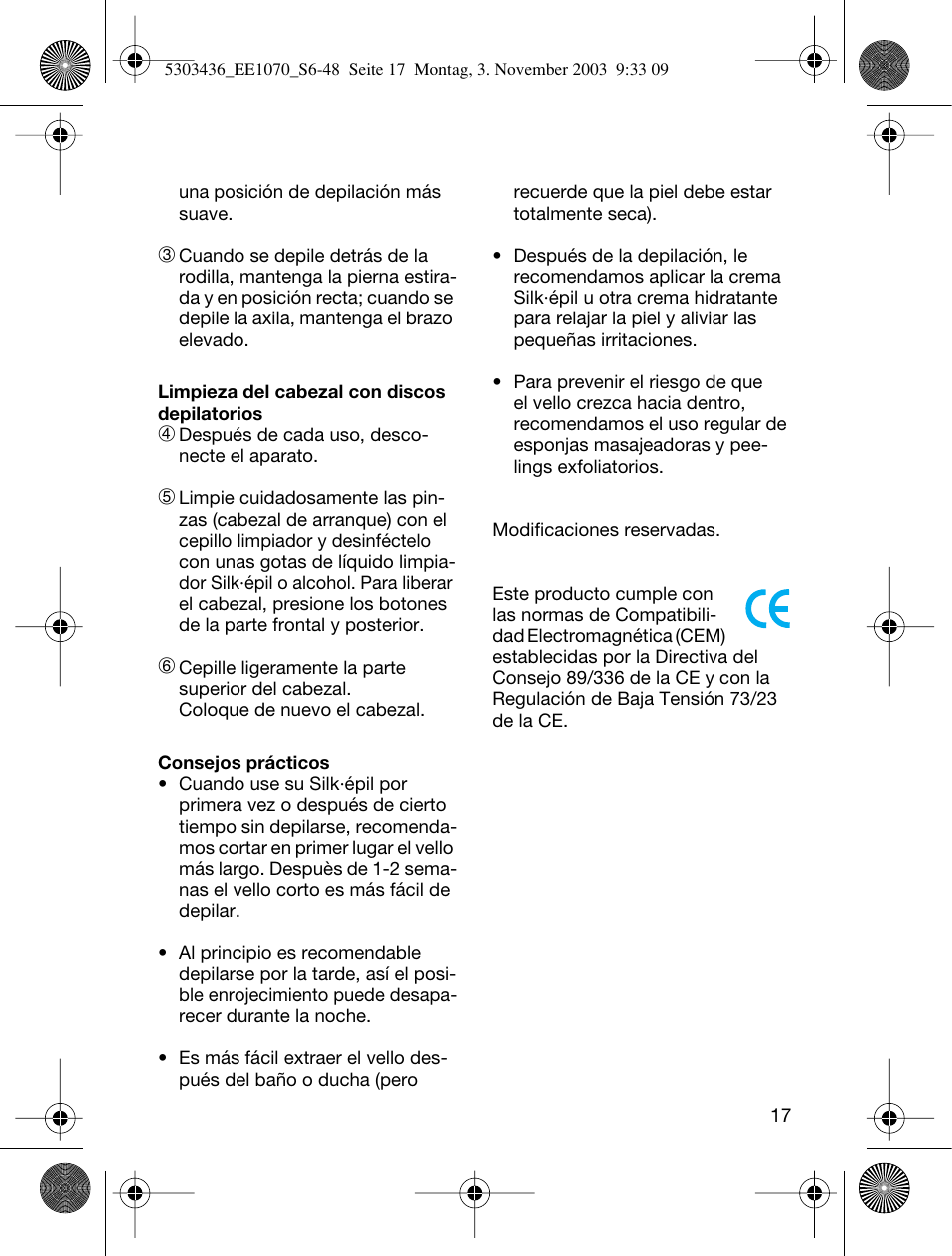 Braun EE1070 Silk-épil SuperSoft User Manual | Page 16 / 43