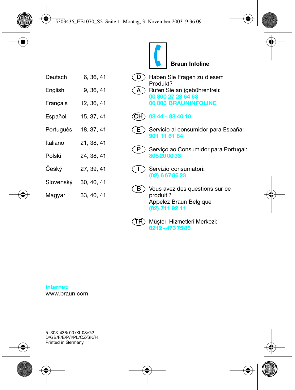 Braun EE1070 Silk-épil SuperSoft User Manual | Page 2 / 43