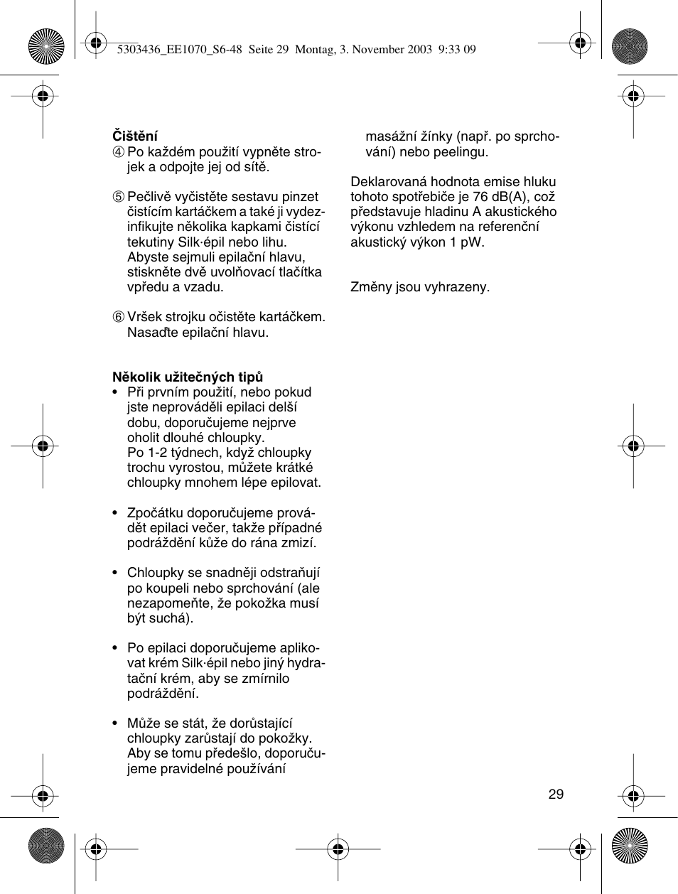 Braun EE1070 Silk-épil SuperSoft User Manual | Page 28 / 43