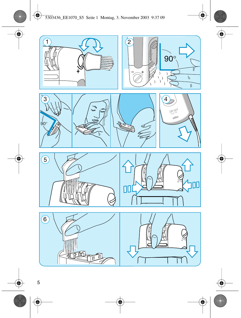 Braun EE1070 Silk-épil SuperSoft User Manual | Page 4 / 43