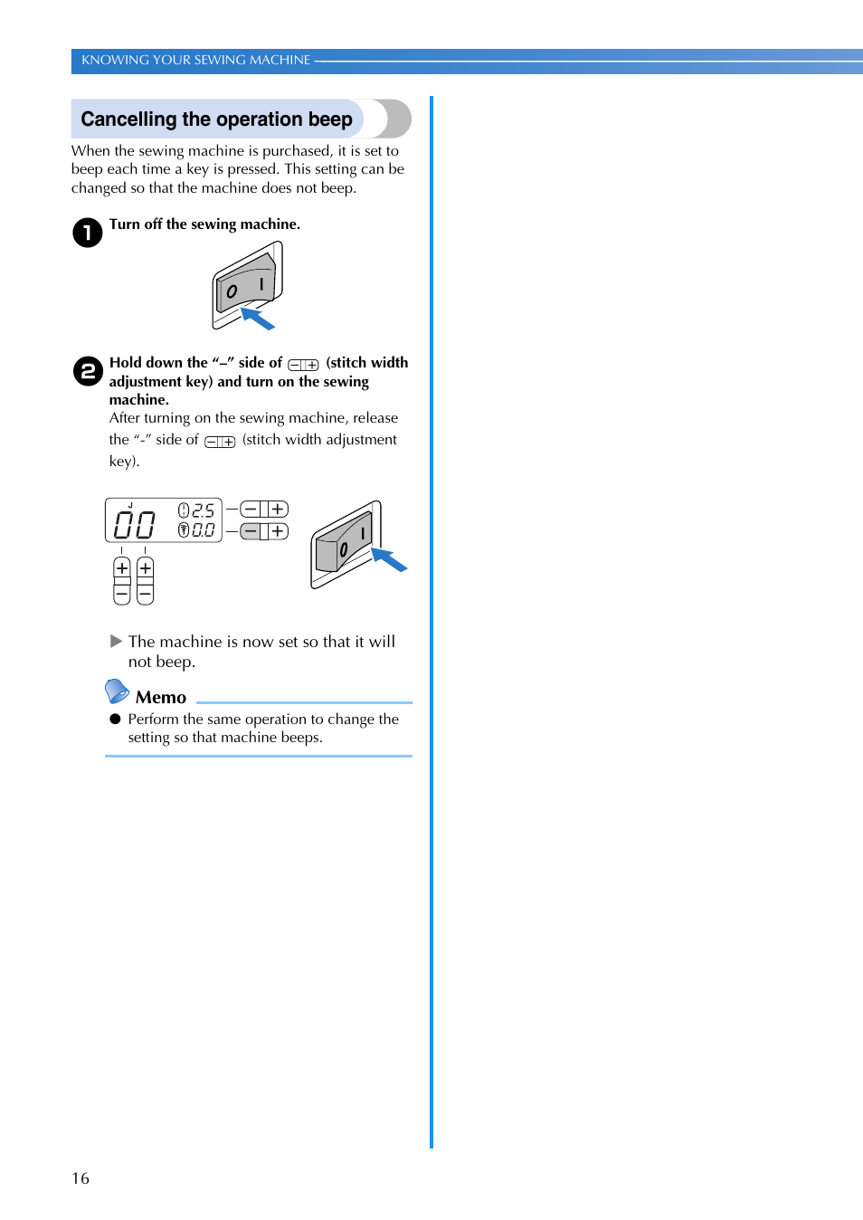 Cancelling the operation beep | Brother DZ3000 User Manual | Page 18 / 116