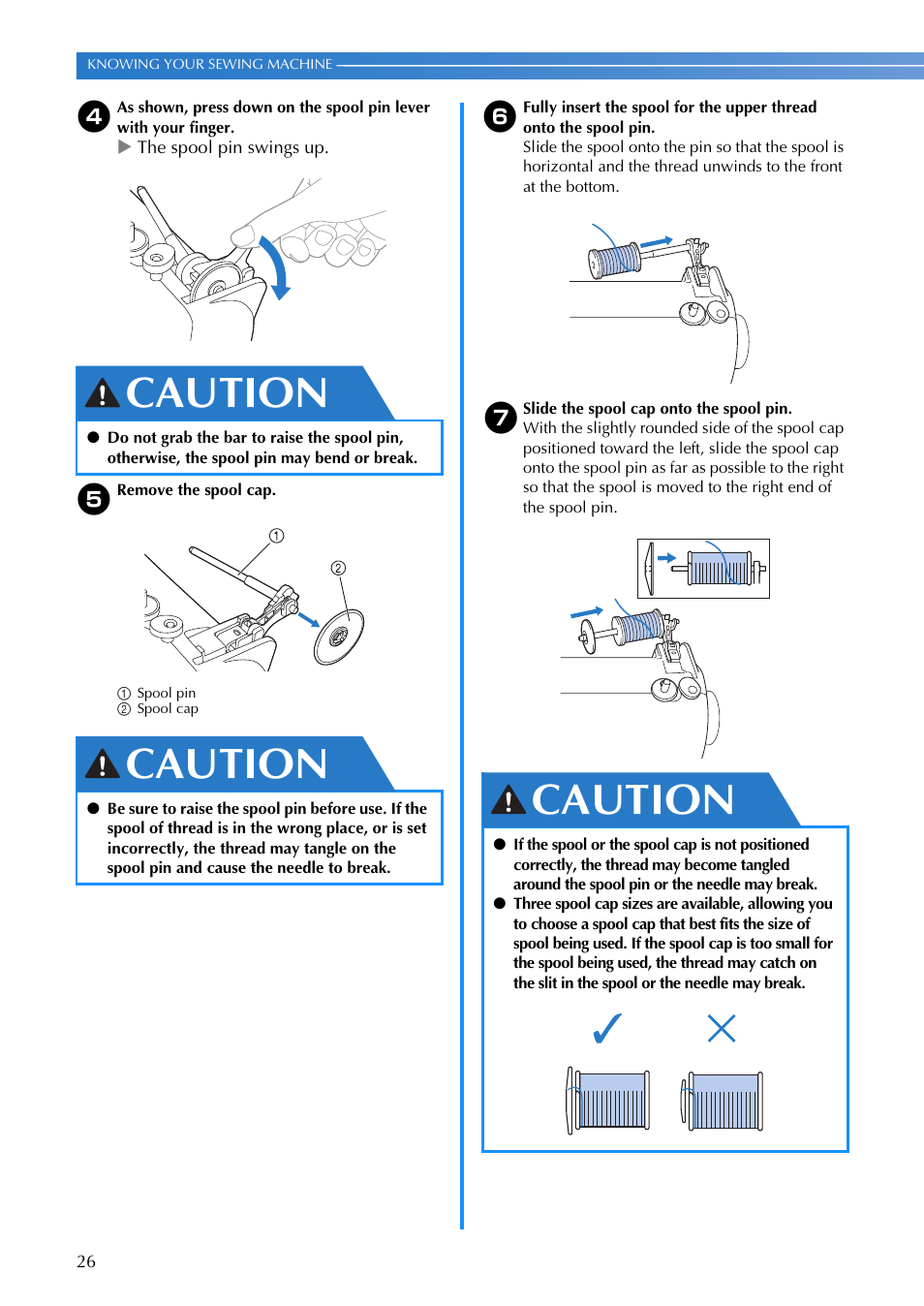 Caution | Brother DZ3000 User Manual | Page 28 / 116