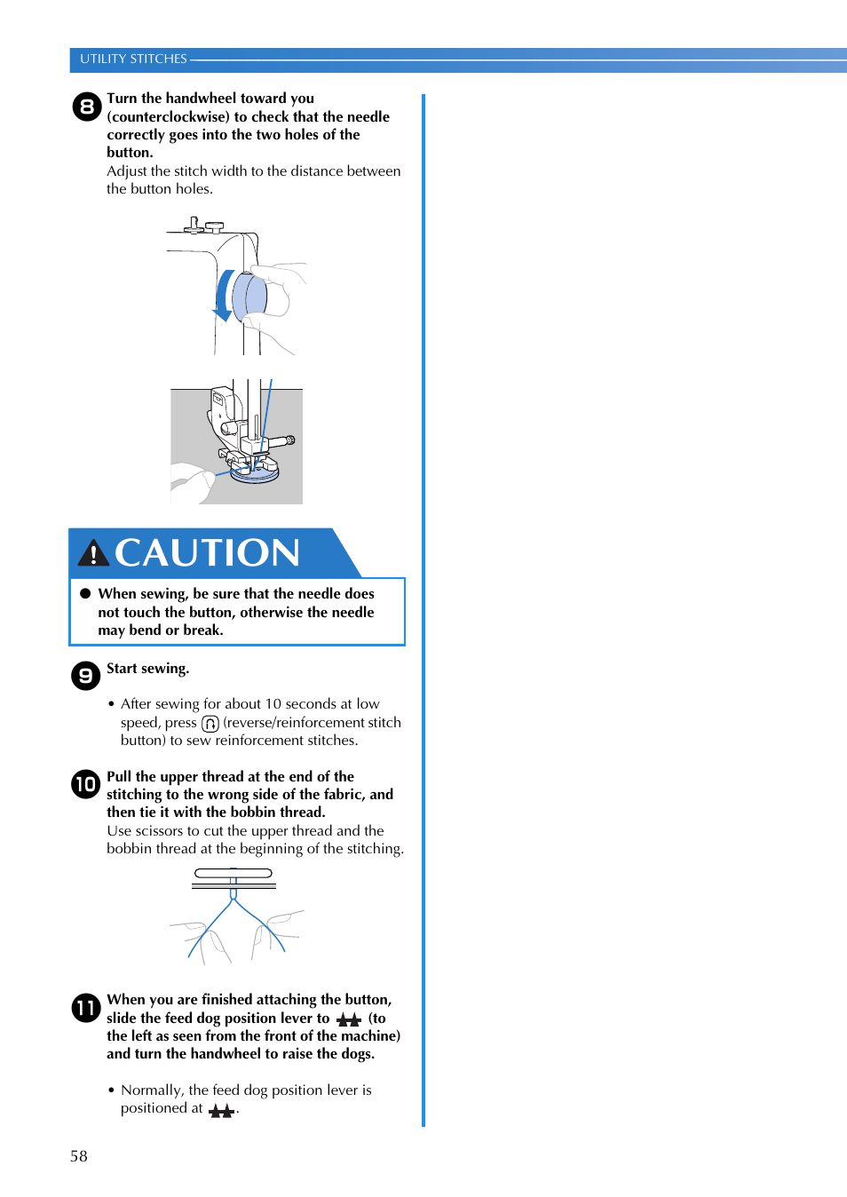 Caution | Brother DZ3000 User Manual | Page 60 / 116