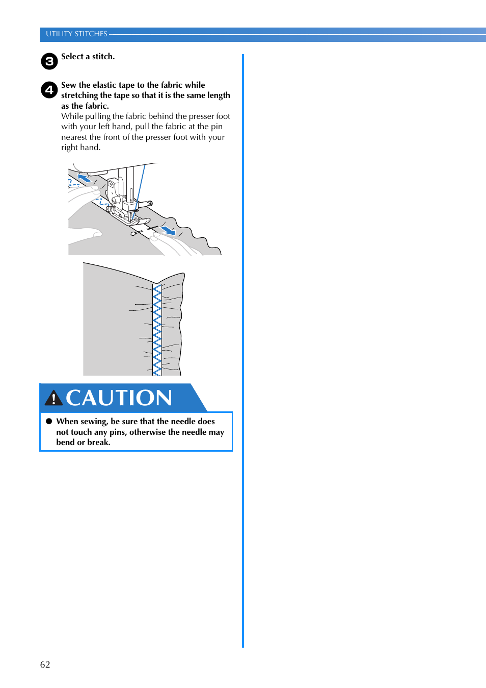 Caution | Brother DZ3000 User Manual | Page 64 / 116