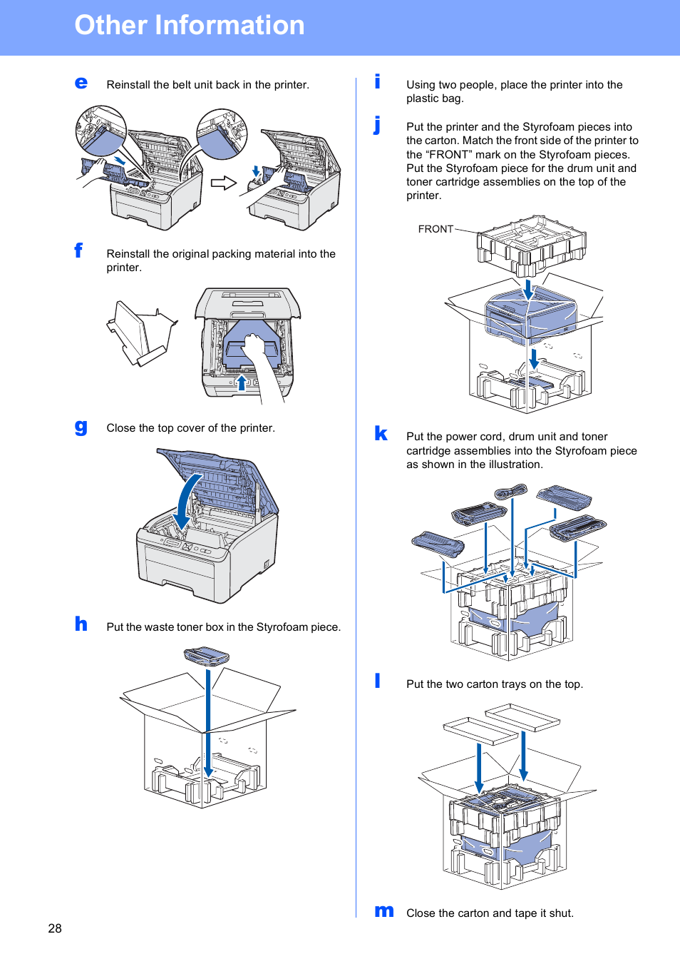 Other information | Brother HL-3040CN User Manual | Page 28 / 32