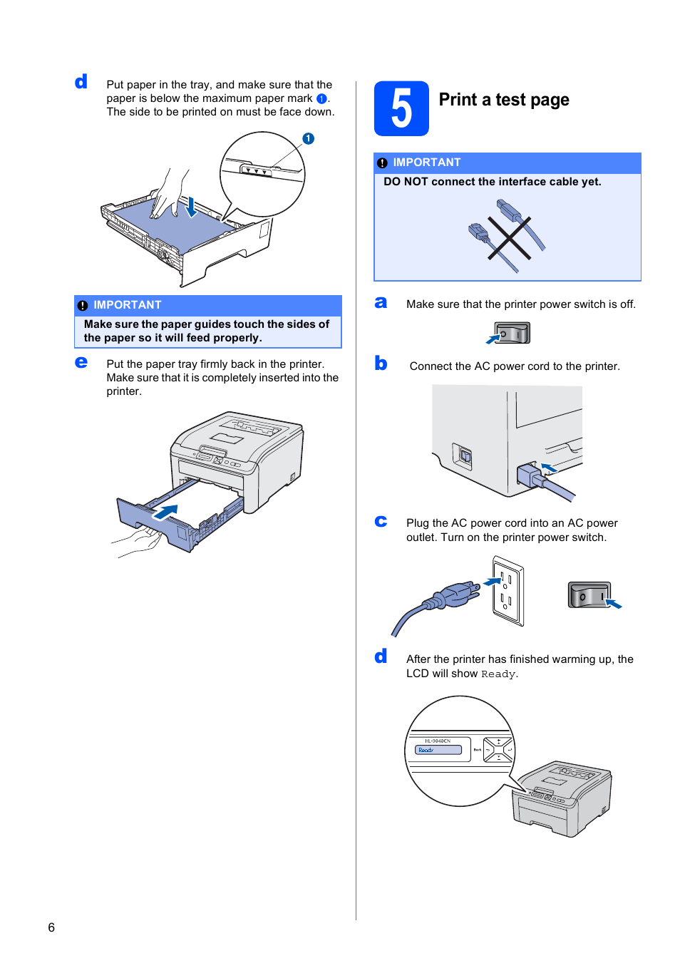 Print a test page | Brother HL-3040CN User Manual | Page 6 / 32