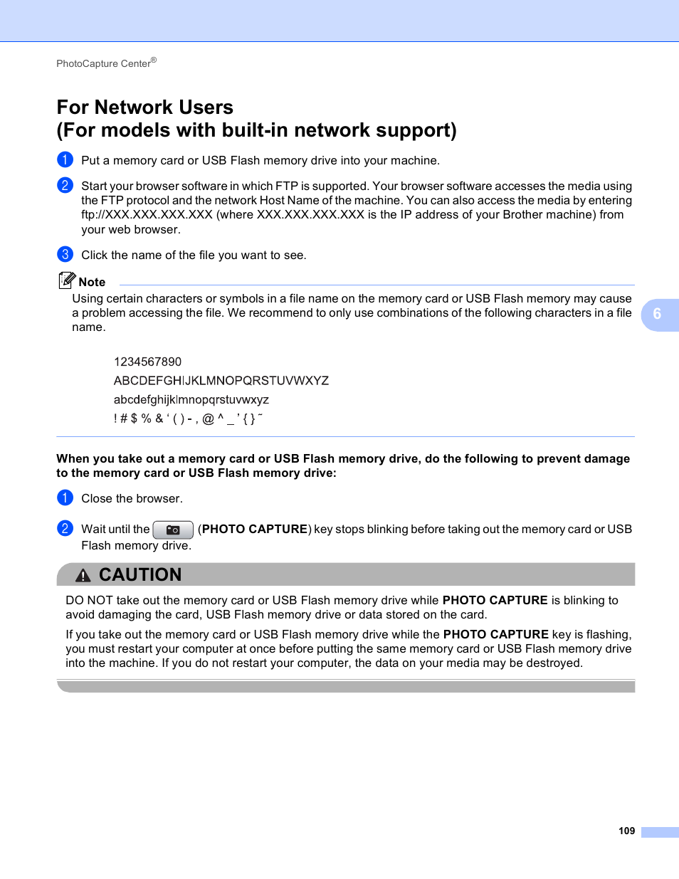 Caution | Brother MFC-J410W User Manual | Page 115 / 205