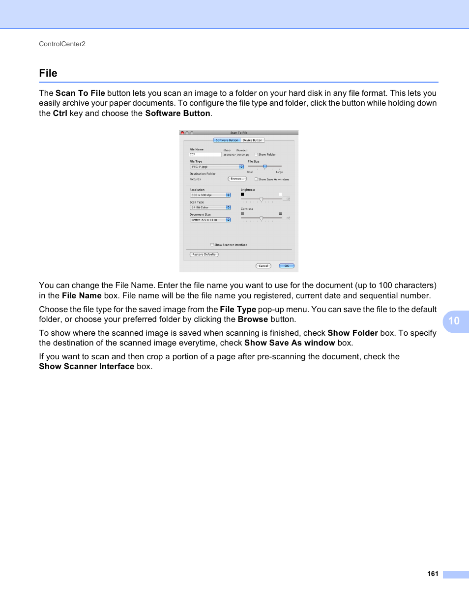 File, 10 file | Brother MFC-J410W User Manual | Page 167 / 205
