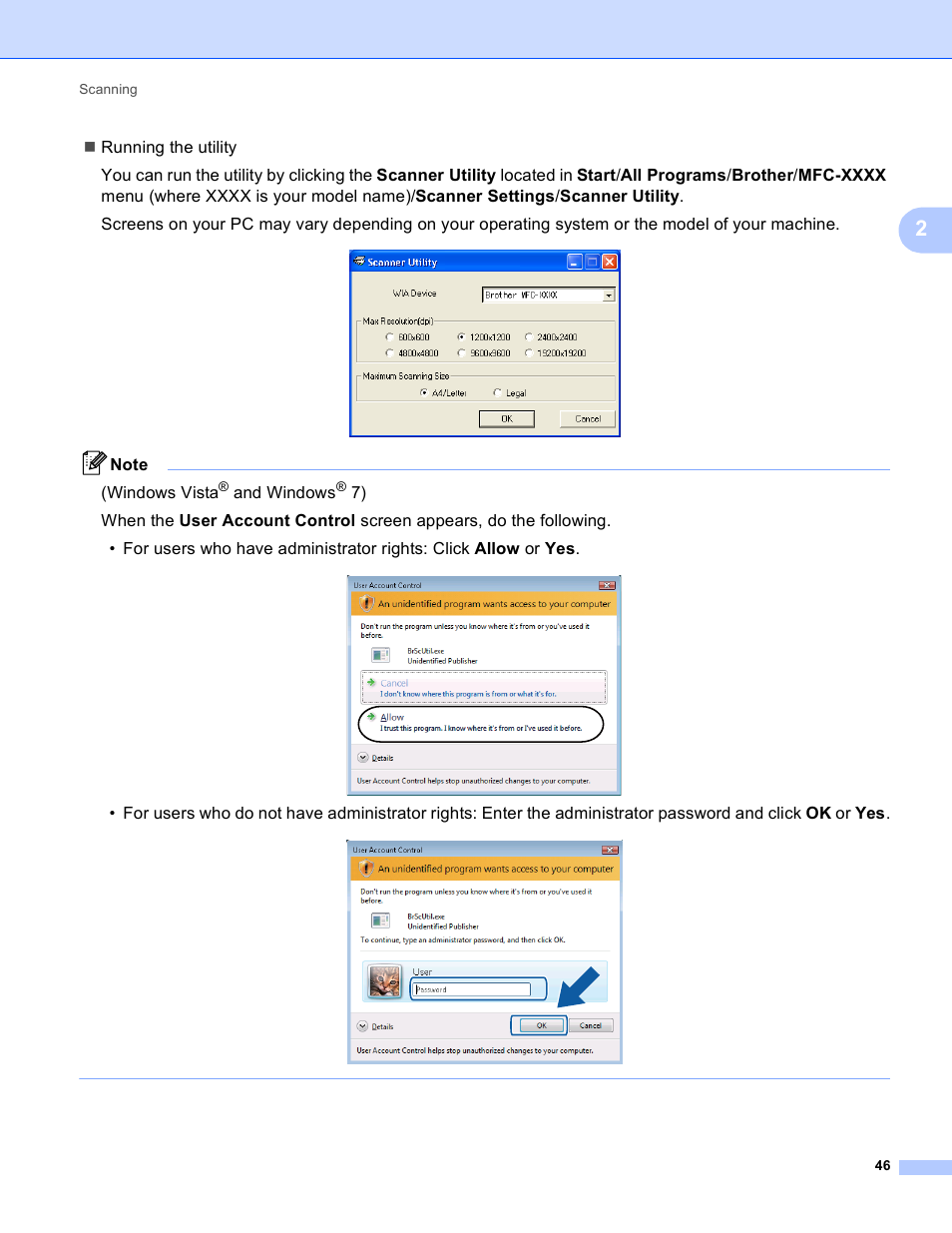 And windows | Brother MFC-J410W User Manual | Page 52 / 205