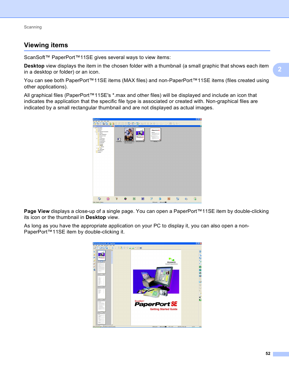 Viewing items, 2viewing items | Brother MFC-J410W User Manual | Page 58 / 205