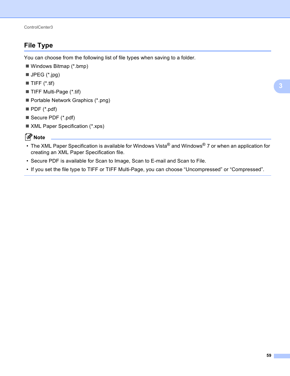 File type, 3file type | Brother MFC-J410W User Manual | Page 65 / 205