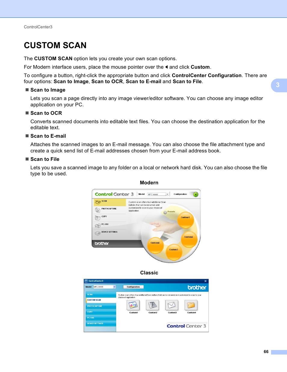 Custom scan | Brother MFC-J410W User Manual | Page 72 / 205