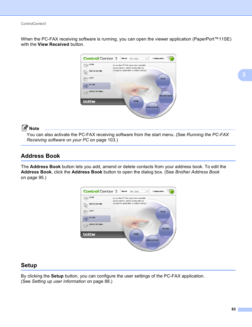 Address book, Setup, Address book setup | Brother MFC-J410W User Manual | Page 88 / 205