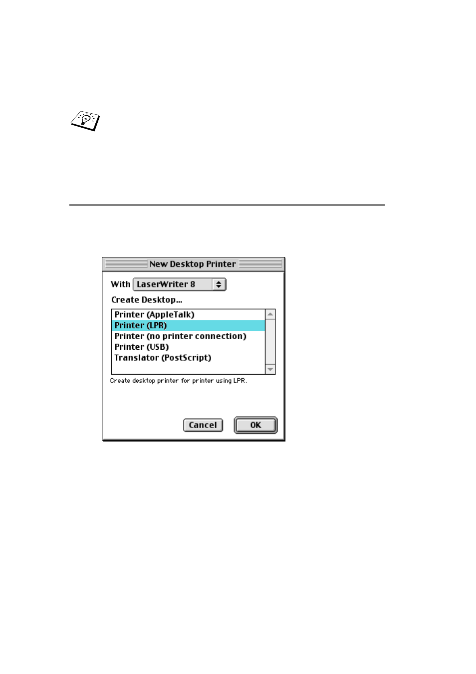 How to select the print server (tcp/ip), How to select the print server (tcp/ip) -5 | Brother HL-7050N User Manual | Page 93 / 164