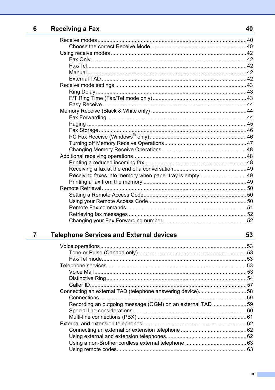 Brother MFC-495CW User Manual | Page 11 / 224