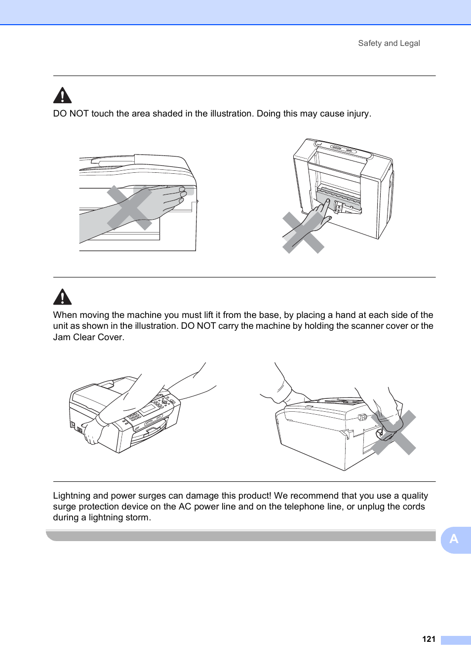 Safety and legal 121 | Brother MFC-495CW User Manual | Page 137 / 224