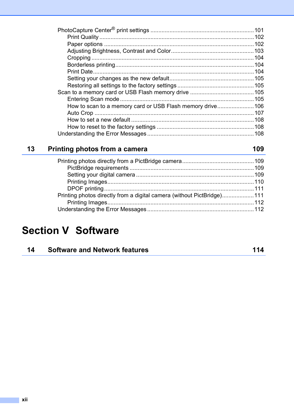Brother MFC-495CW User Manual | Page 14 / 224