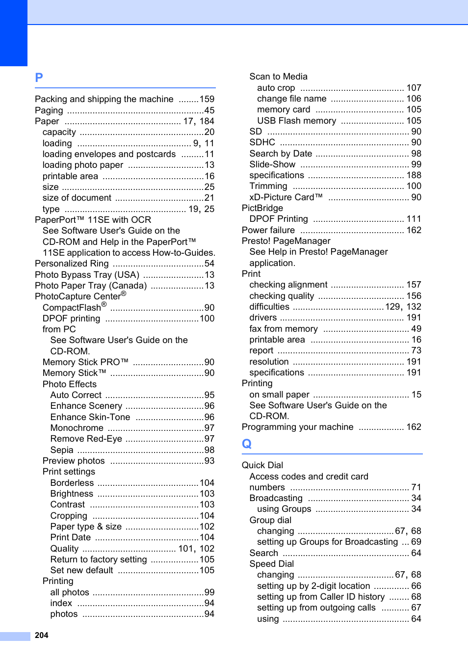 Brother MFC-495CW User Manual | Page 220 / 224