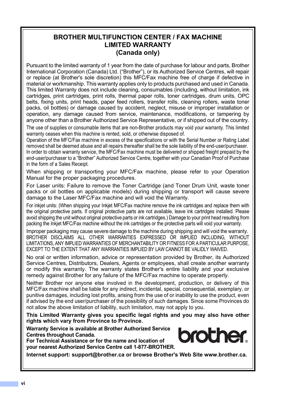 Brother MFC-495CW User Manual | Page 8 / 224