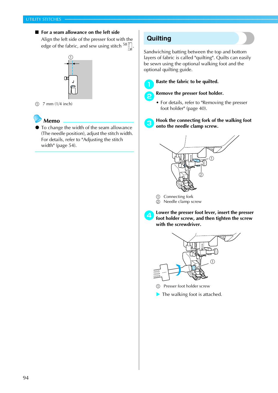 Quilting | Brother SE-270D User Manual | Page 100 / 166