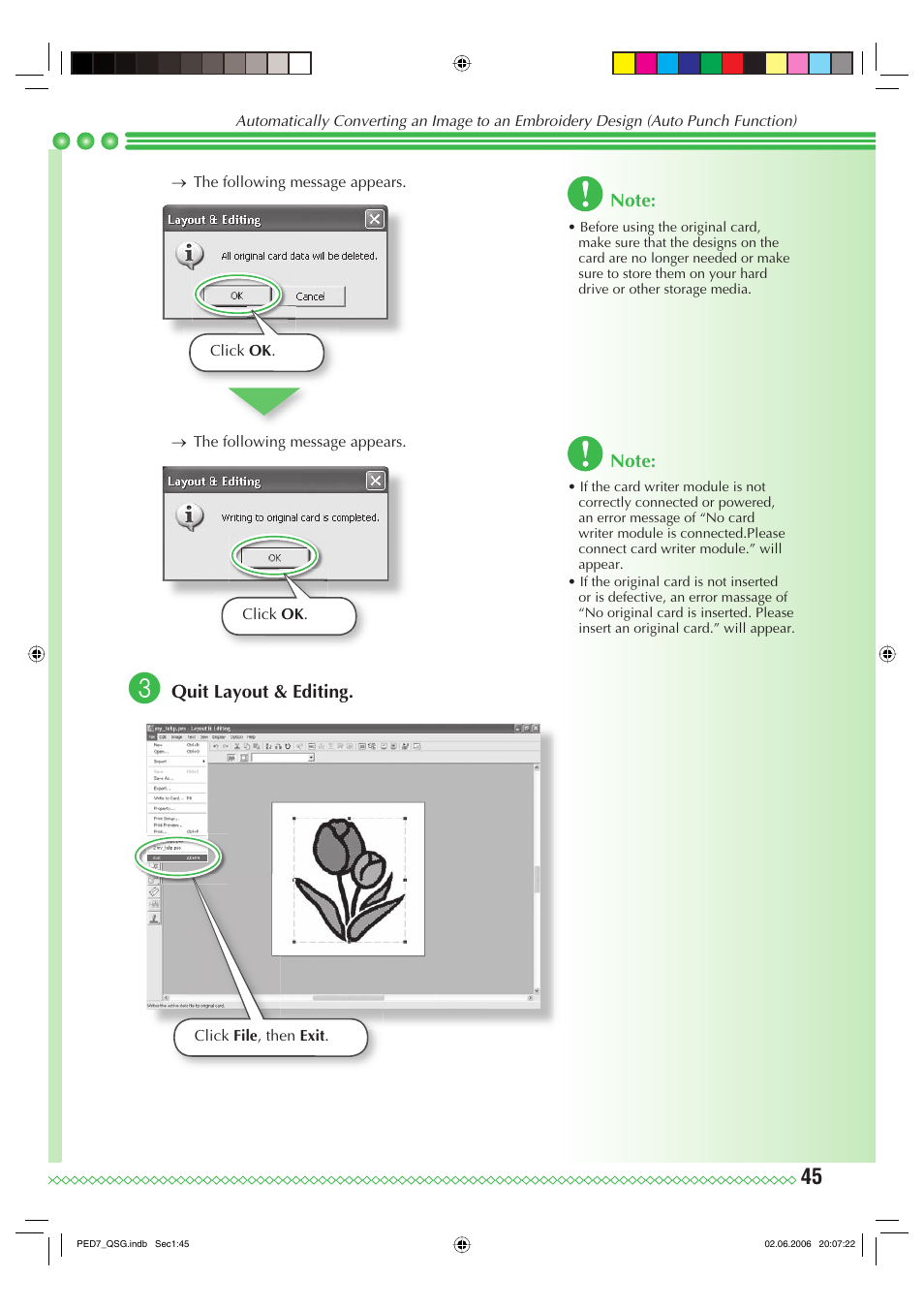 Brother PE-DESIGN Ver.7 User Manual | Page 47 / 50