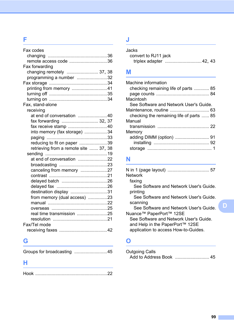 Brother MFC-L8600CDW User Manual | Page 105 / 108