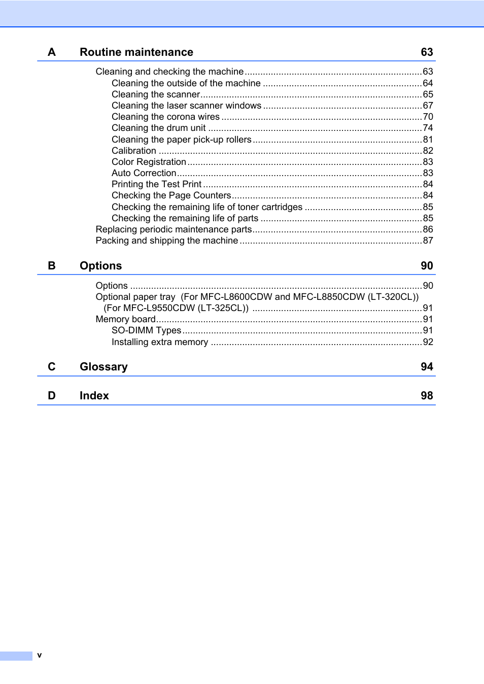 Brother MFC-L8600CDW User Manual | Page 6 / 108