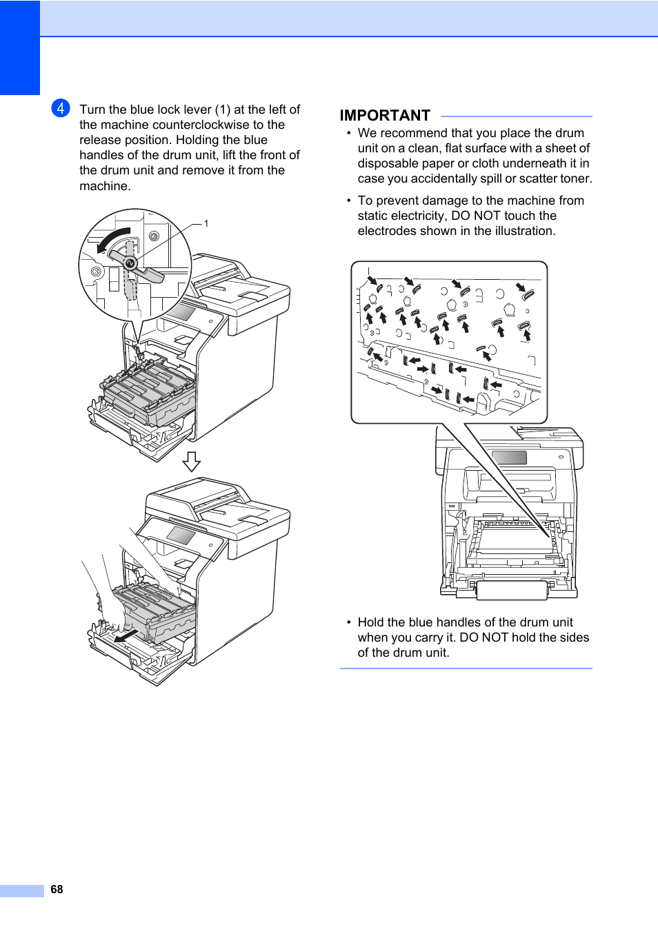 Important | Brother MFC-L8600CDW User Manual | Page 74 / 108