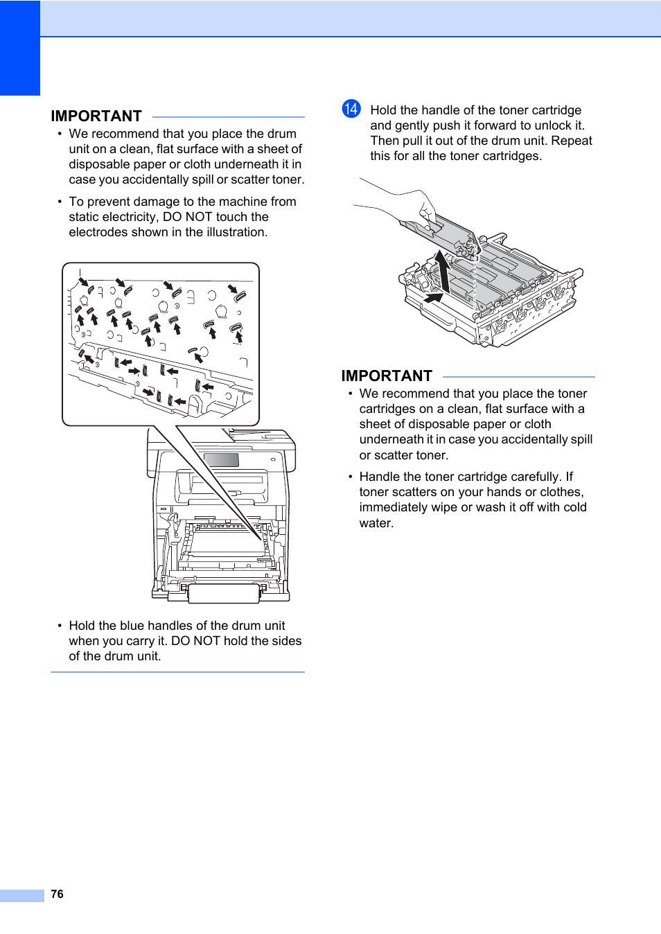Important | Brother MFC-L8600CDW User Manual | Page 82 / 108