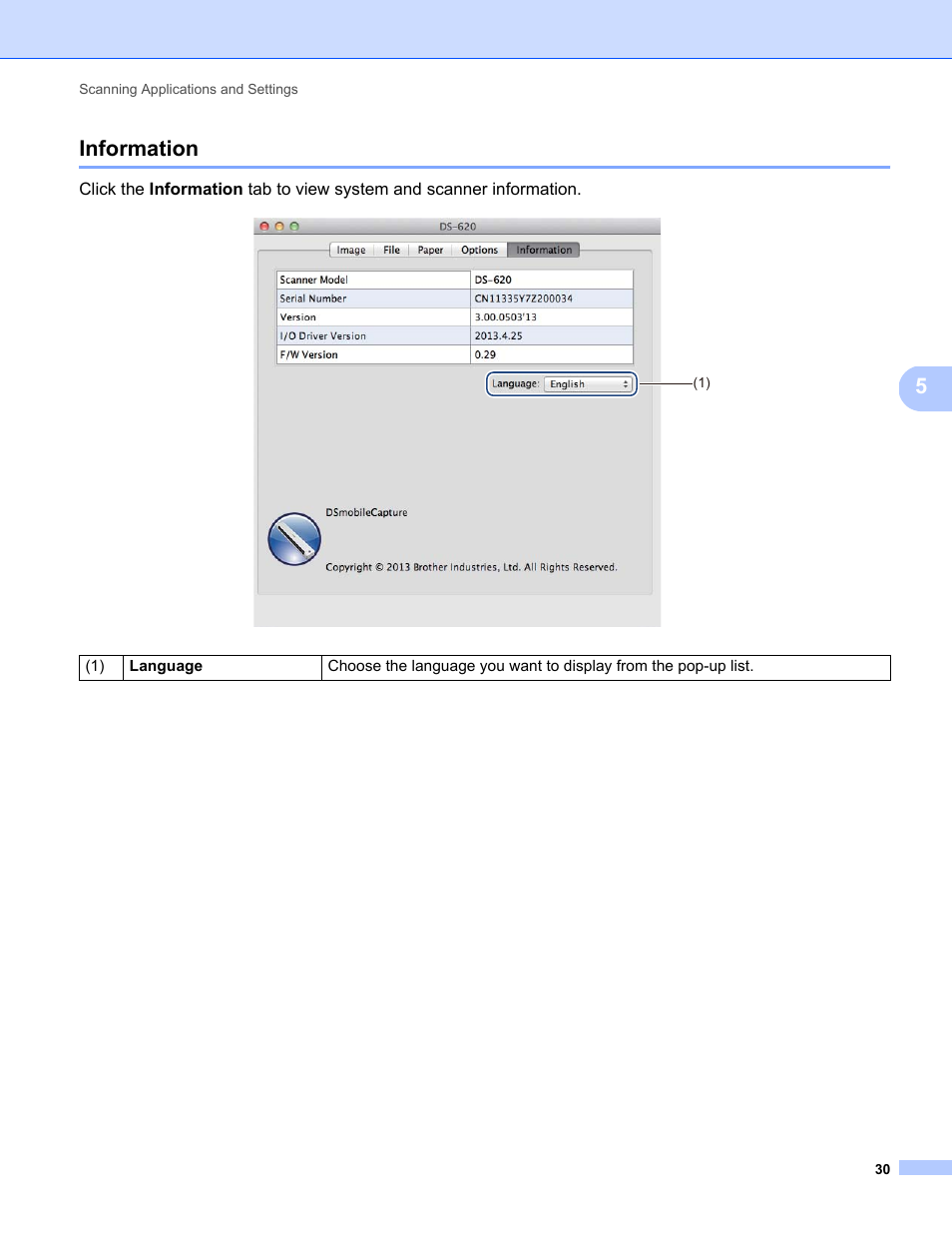Information, 5information | Brother DS-720D User Manual | Page 35 / 60