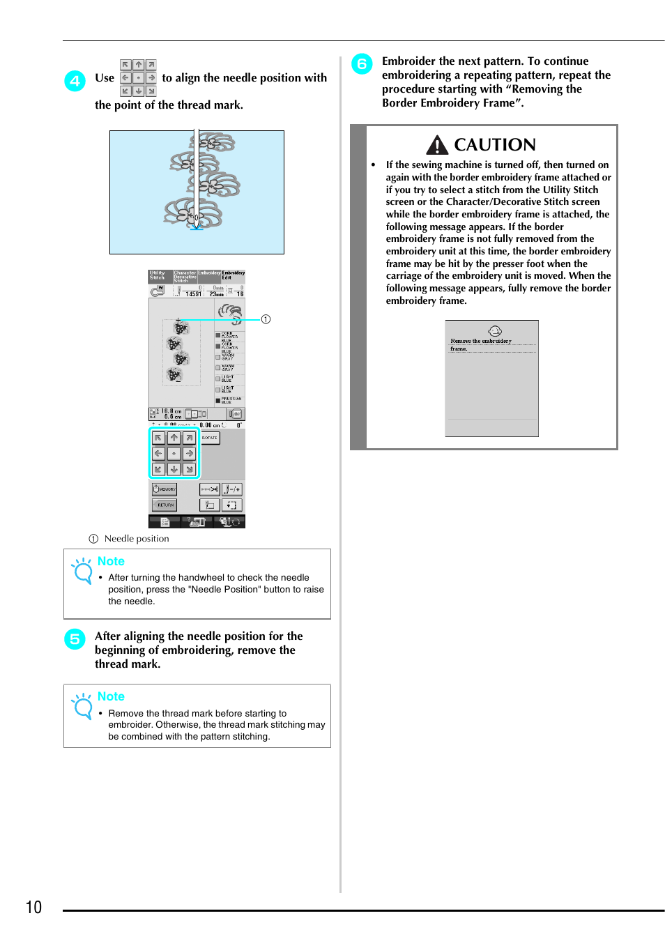 Caution | Brother Innov-is 4750D User Manual | Page 11 / 26