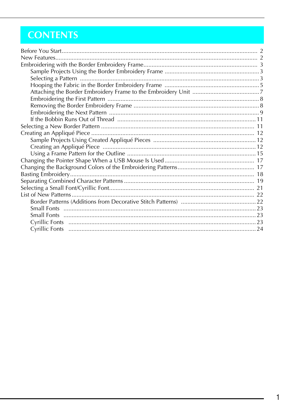 Brother Innov-is 4750D User Manual | Page 2 / 26